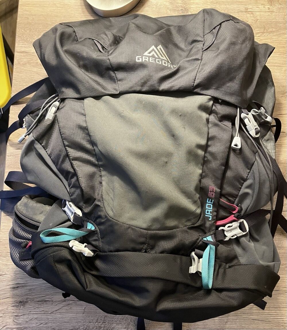 Gregory Jade 63 WXS Women's Day Hiking Backpack Ventilated Back w Pink Raincover